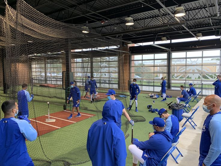Team training session at an indoor sports facility